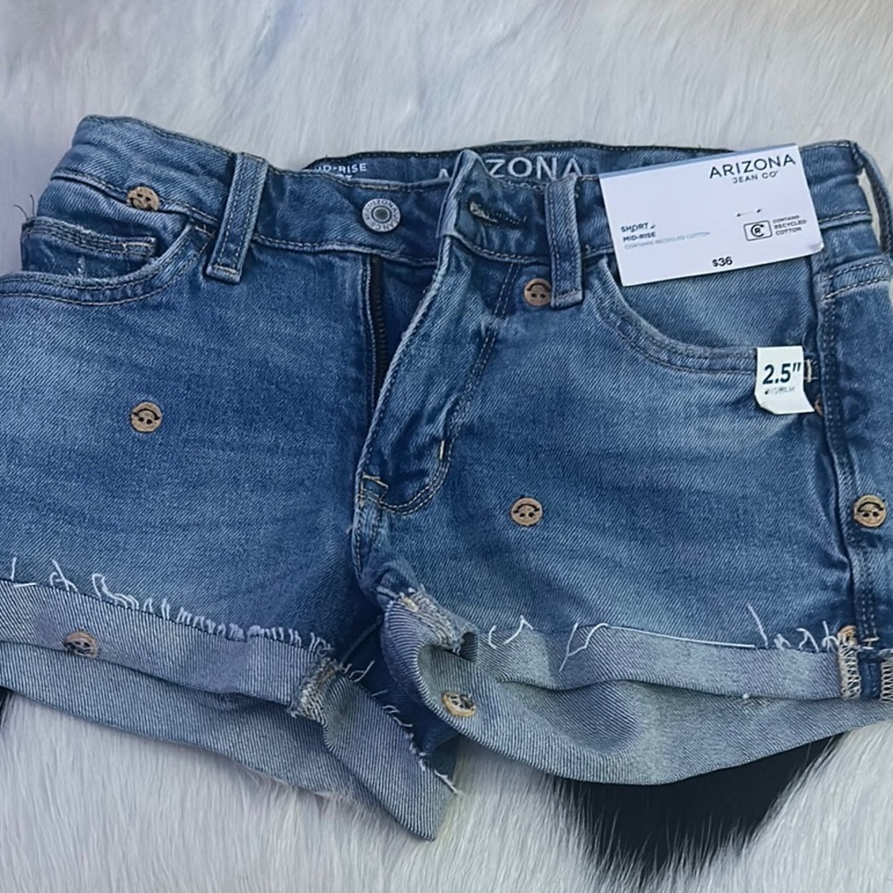 Arizona Jean Company Blue Distressed Jean Shorts